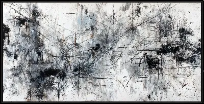 Картина Абстракция черно-белая №2