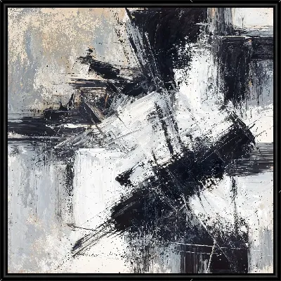 Картина Абстракция черно-белая №3