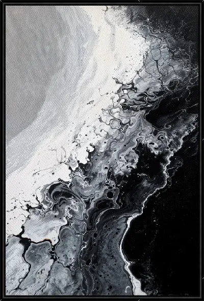 Картина Абстракция черно-белая №5