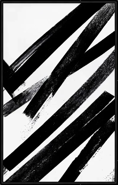 Картина Абстракция черно-белая №10