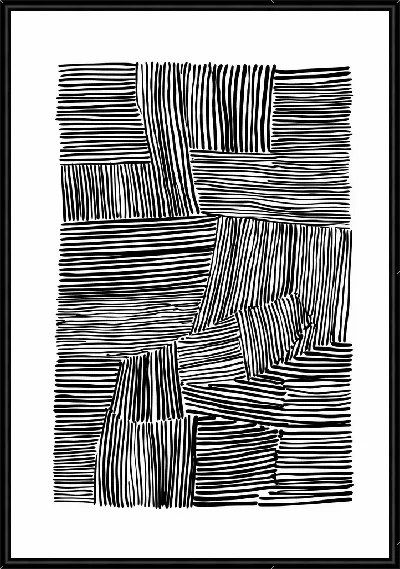 Картина Абстракция черно-белая №12