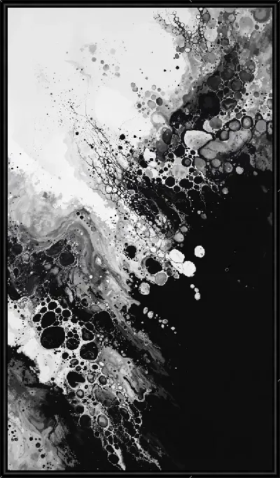 Картина Абстракция черно-белая №13