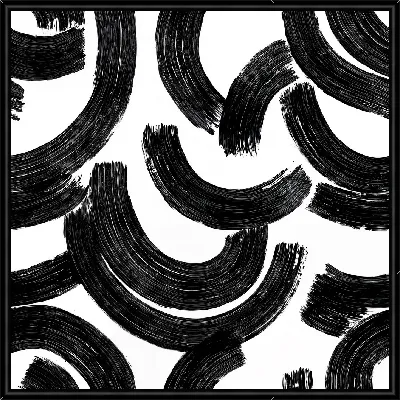 Картина Абстракция черно-белая №14