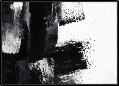 Картина Абстракция черно-белая №17