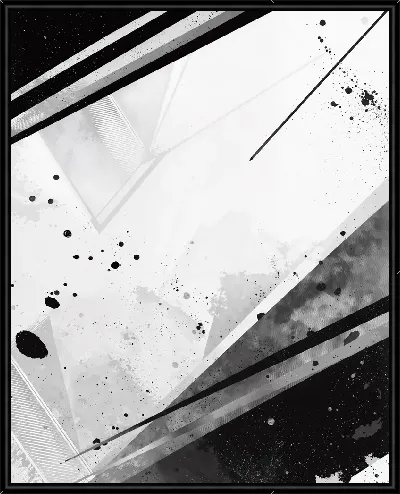 Картина Абстракция черно-белая №18