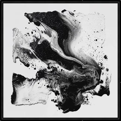 Картина Абстракция черно-белая №19