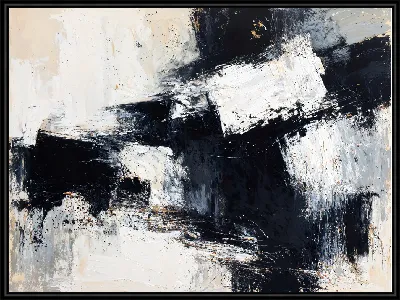 Картина Абстракция черно-белая №23