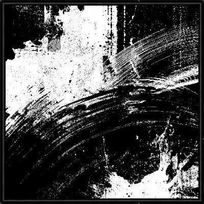 Картина Абстракция черно-белая №26