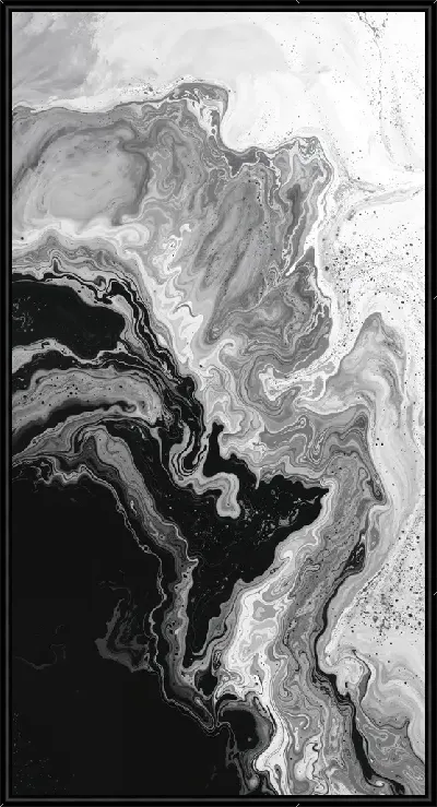 Картина Абстракция черно-белая в стиле флюид арт