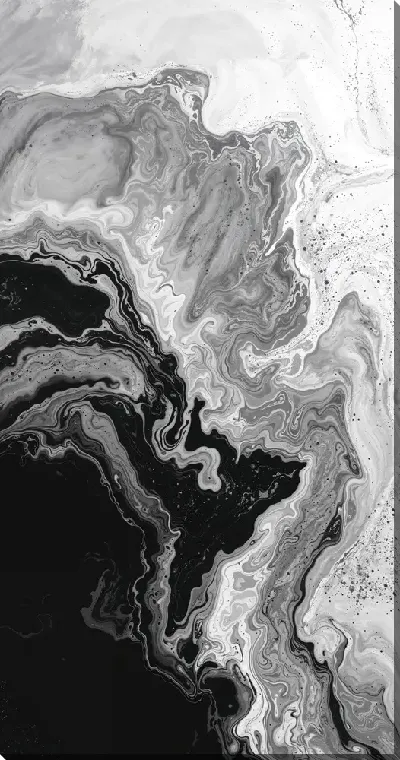 Картина маслом Абстракция черно-белая в стиле флюид арт