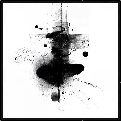 Картина Абстракция черно-белая №30