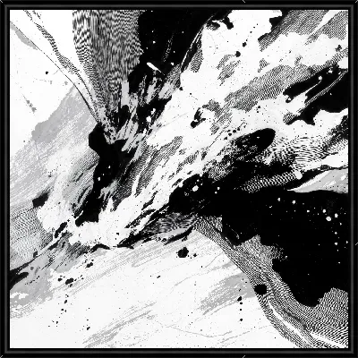 Картина Абстракция черно-белая №33