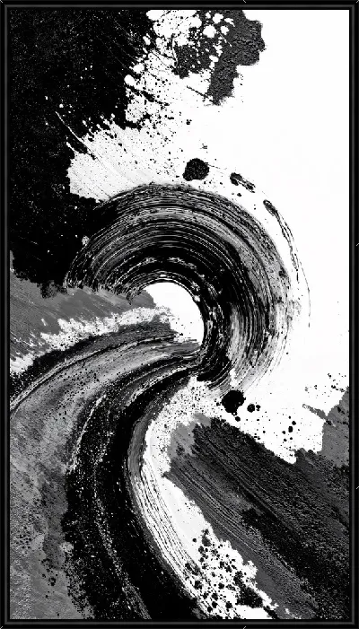 Картина Абстракция черно-белая №36