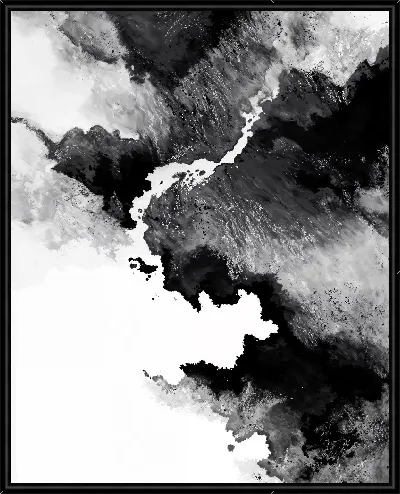 Картина Абстракция черно-белая №37