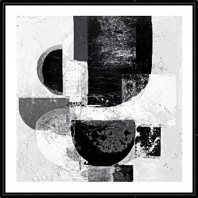 Картина Абстракция черно-белая №40