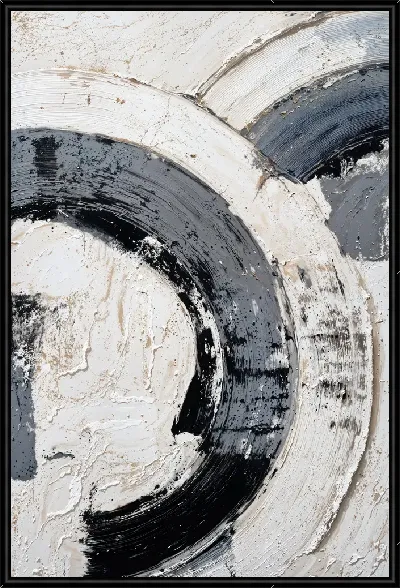 Картина Абстракция черно-белая №43