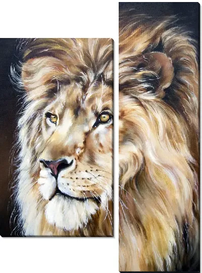 Модульная картина Лев (Lion) №4