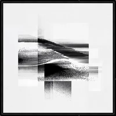 Картина Абстракция черно-белая №45