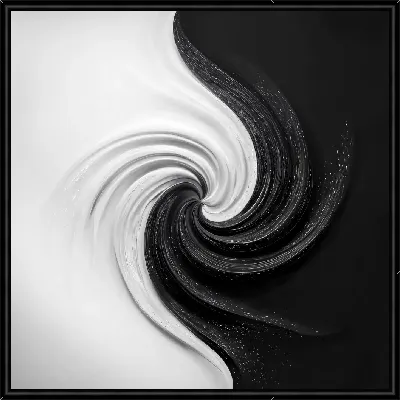 Картина Абстракция черно-белая №56