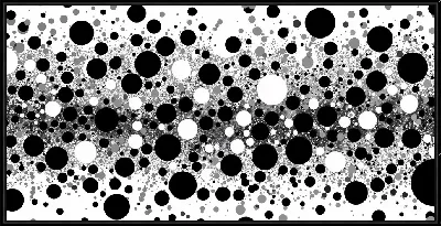 Картина Абстракция черно-белая №58