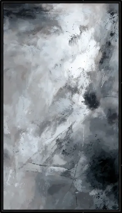 Картина Абстракция черно-белая №60