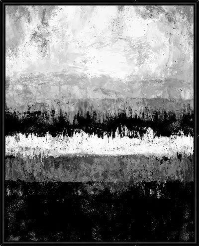 Картина Черно-белая абстракция №203