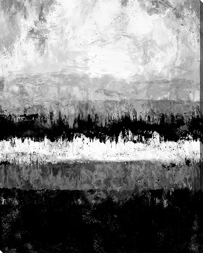 Картина маслом Черно-белая абстракция №203