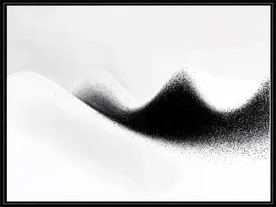 Картина Черно-белая абстракция №206