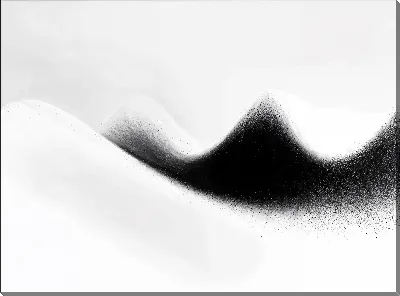 Картина маслом Черно-белая абстракция №206