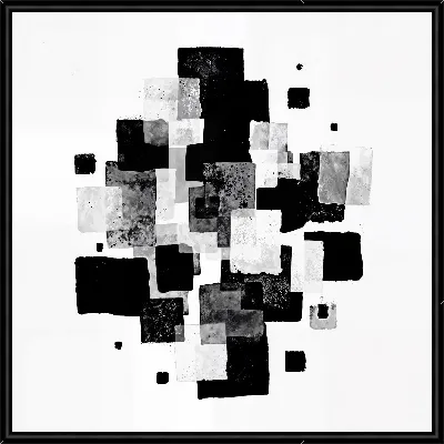 Картина Черно-белая абстракция №207