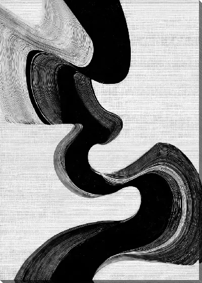 Картина маслом Черно-белая абстракция №208