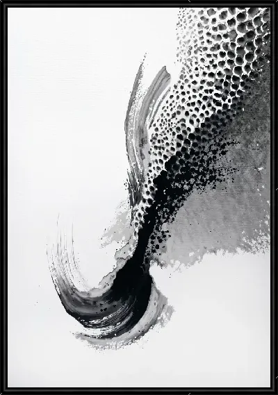 Картина Черно-белая абстракция №211