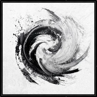 Картина Черно-белая абстракция №212