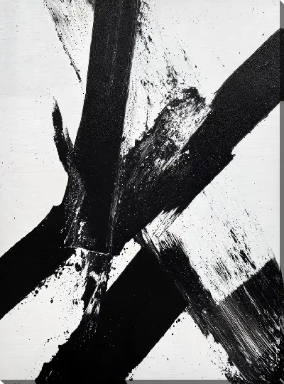 Картина маслом Черно-белая абстракция №222