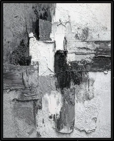 Картина Черно-белая абстракция №253