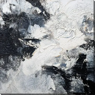 Картина маслом Черно-белая абстракция №260