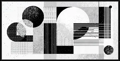 Картина Черно-белая абстракция №264