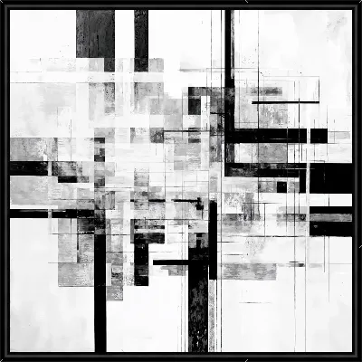 Картина Черно-белая абстракция №265