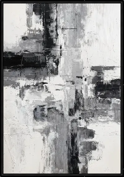 Картина Черно-белая абстракция №266