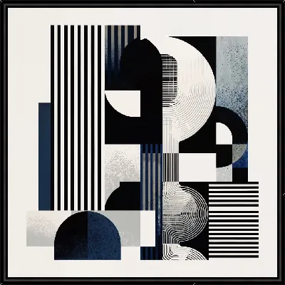 Картина Черно-белая абстракция №272