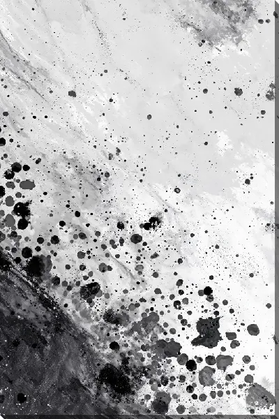 Картина маслом Черно-белая абстракция №276