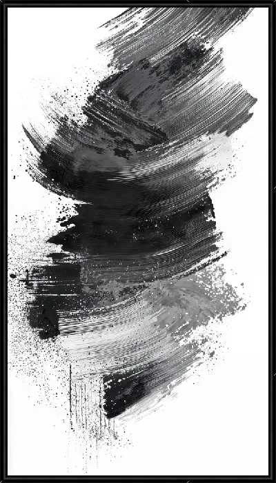 Картина Черно-белая абстракция №283