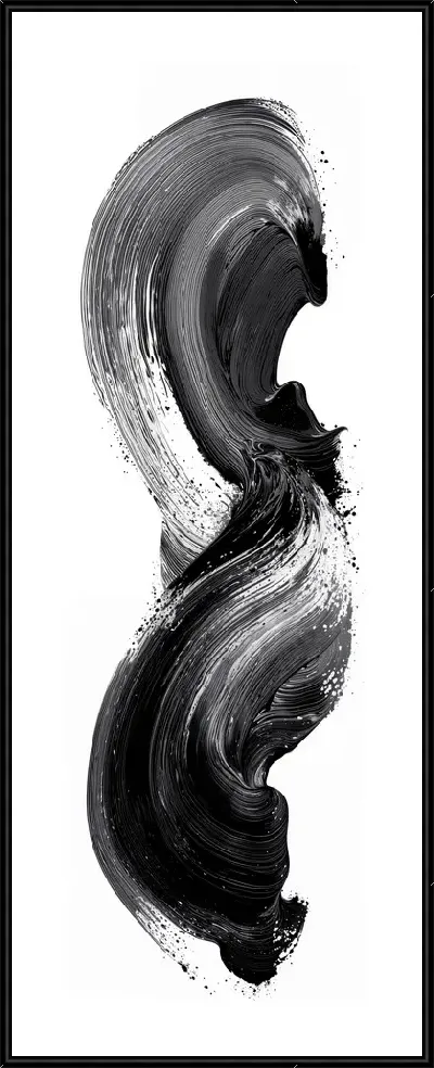 Картина Черно-белая абстракция №288