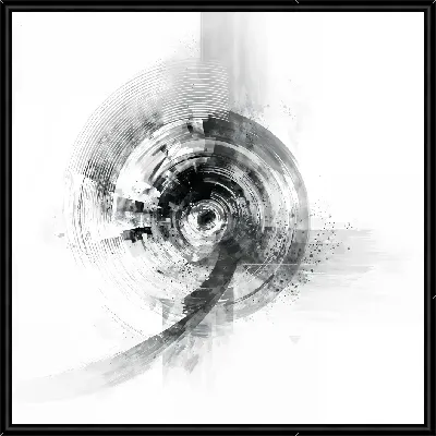 Картина Черно-белая абстракция №294