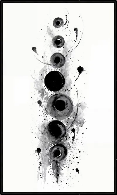 Картина Черно-белая абстракция №297