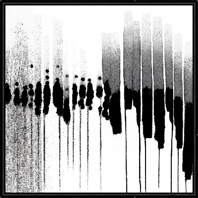 Картина Черно-белая абстракция №298