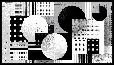 Картина Черно-белая абстракция №300