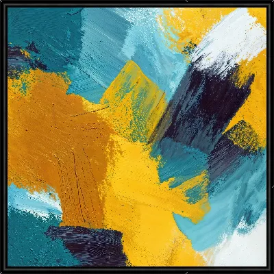 Картина Желтая и зеленая абстракция №2