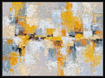 Картина Желтая и бежевая абстракция №3