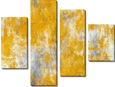 Модульная картина Желтая абстракция №6